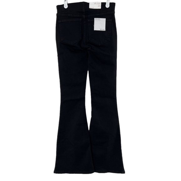 🆕 Ella Moss Anthropologie Pull on Flare Jeans Junior Black - Picture 3 of 13